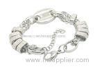 Custom Punk Rock Style Mens Stainless Steel Chain Link Bracelet For Jewelry Making