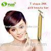 Electric facial massager 24K golden beauty bar aluminum alloy With 5V battery