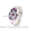 Flower Printing Silicone Wristband Watch Water Resistant Unisex
