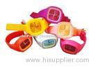 Square Jelly Silicone bracelet watch waterproof 3ATM for girls