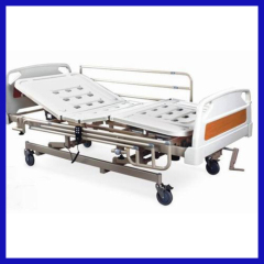 Electric and manual lifting medical hospital bed