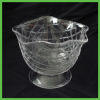 Flower Top Transparent Ice cream Bowl with stand