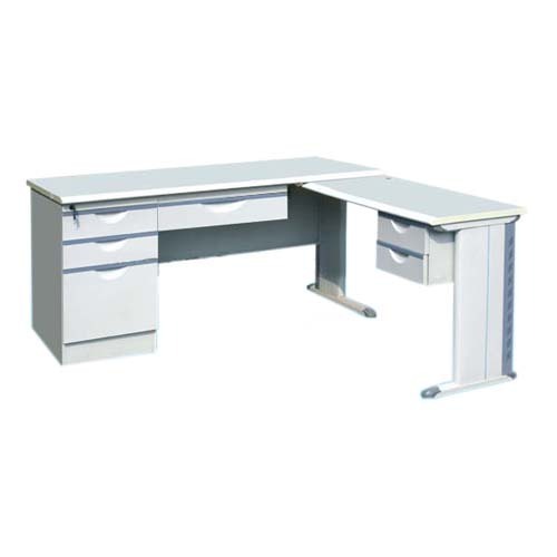 Europe Style Used Metal Frame Office Desks With Locking Drawers