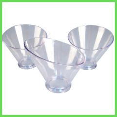 Irregular shape Clear Plastic Dessert Salad Bowl