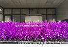 Non Toxic Playground Purple Artificial Grass Turf For Running Track Spine PE