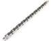 Two Tone Zigzag Edge Panther Link Stainless Steel Mens Silver Bike Chain Bracelet