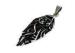Two Tone Leaf Shaped Magic Stainless Steel Skull Pendant , Skeleton Pattern