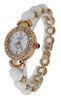 White Beads Girls Bracelet Watches , Lover Wrist Watch Japan Movt