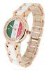 Adult Quartz Analog Watch Water Resistant Wristwatch With Flag Dial