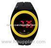 One Point Touch LED Digital Wrist Watch TPU Watchband Mens Mirror Watch