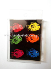 creative fish shape wooden magnets paper clips binder clip