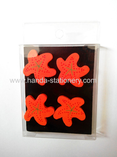 creative various kinds seastar shape magnets binder clip paper clip