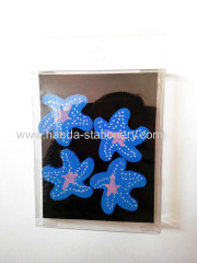 creative various kinds seastar shape magnets binder clip paper clip