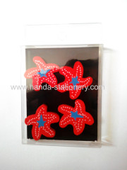 creative various kinds seastar shape magnets binder clip paper clip