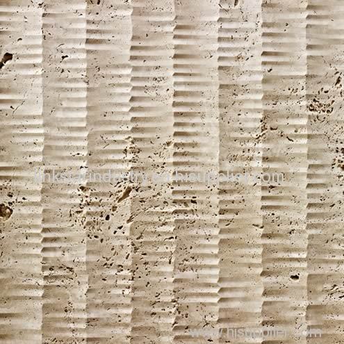 Natural decorative 3d cnc travertine wallart tiles