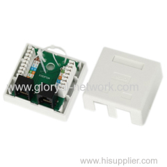 Double Port Cat. 5e RJ45 Surface Box