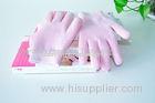 Anti - Aging Natural Pink Gel Spa Gloves , Personal Hydrating Gel Gloves