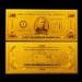 Double logo $500 pure plated gold foil banknote for Business gifts