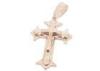 Punk Mix Traditional 3 Layer Stainless Steel Religious Christian Cross Pendant Gold