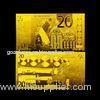 Europe 20 euro in gold 999 gold Engrave banknote crafts 134 * 72MM