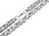 Antique Solid Stainless Steel Chains Mens Silver Byzantine Chain Necklace