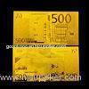 500 100 euro gold foil banknote gifts , custom Engrave golden currency notes