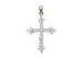 Handmade Byzantine White Zircon Mens Sterling Silver Cross Pendant Jewelry Gift