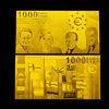 Custom 100 1000 euro 24k Engrave gold banknote with Double logo