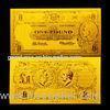 Old AUD 1 Banknote Gold Foil Banknote for collection , gold foreign money