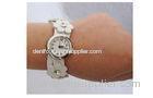 White Flower Wrap Around Wrist Watch Womens Automatic Quartz Watches