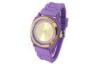 Purple Silicone Womens Quartz Watches Fashion Analog Display Watch