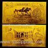 Gold Engraved Craft Iraq 25 Dinars Gold Foil Banknote In 24K Gold For Business Gift