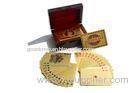 Proof Gold Plated Playing Cards With USD 100 Logo For Home Decoration