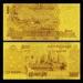 Gold Foil Leaf Bill Pure Gold 24Kt Set Cambodia 500 Riel Gold Banknote Collectable Bills