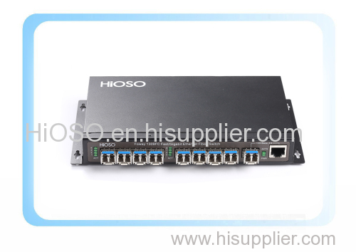 8 port Fiber Switch with 1 1000M Combo uplink port 100/1000M fiber switch