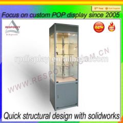 High quality lockable floor glass display cabinets