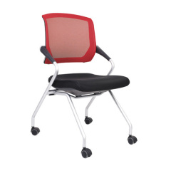 mesh office conference chair Four leg foldable training chair