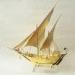 Business gift pure Golden Ship Model with with Zinc alloy / K9 crystal base