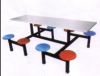 Metal and plastic school dining table and chair