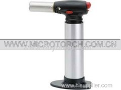 Silver Refillable butane Gas Jet Flame ButaneTorch Lighter