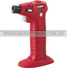 Red Portable Refilled Butane Micro Chef Torch Lighter for Outdoor BBQ with Adjustable Flame