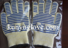 100% aramid heat resistant Oven Gloves household gloves Silicon BBQ gloves