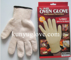 100% cotton heat resistant Oven Gloves household gloves