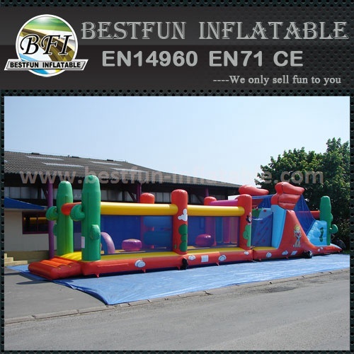 Inflatable Rentals Rock Climb Obstacle Course with Monster Slide