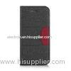 Black Luxury Flat Leather Flip Stand Wallet Case Cover For Apple iPhone 6 4.7"