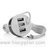 4.2A 21W Three Port USB Car Charger Adapter , Micro USB Cable Adapter