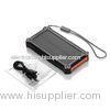 Black Thin 8000mAh Solar Panel Power Bank External Battery Charger for Cell Phones
