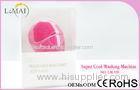 Pink Eco - friendly Silicone Face Cleanser Machine with Deep Cleansing CE ROHS