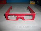 Disposable Chromadepth 3D Glasses For Children , 3D Cardboard Frame Glasses