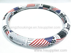 USA flag rubber molded steering wheel cover auto accessories